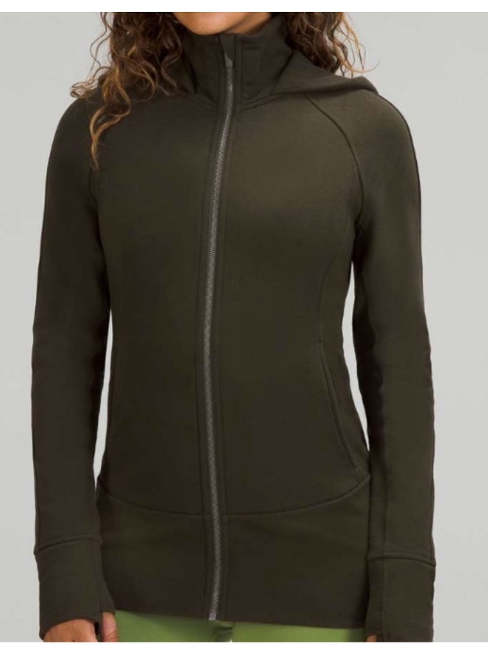 lululemon Hooded Radiant Jacket - Olive Green
